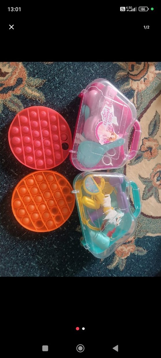 Renkli Pop It Oyuncak Seti ve Mini Çantalı Oyun Seti - Görsel 2