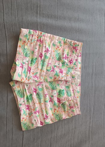 Pembe Pilili Bohem Mini Şort