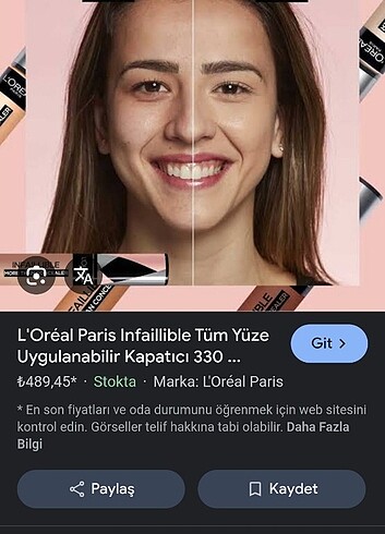 Beden Renk Loreal paris kapatıcı