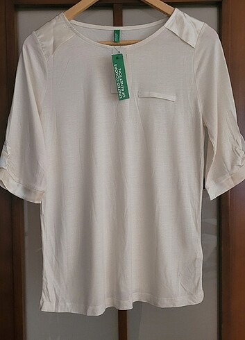 Benetton ekru bluz