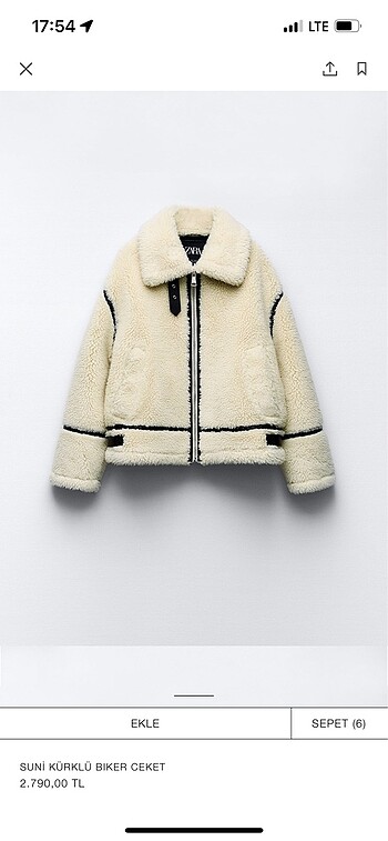 xs Beden Zara Peluş Ceket