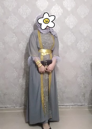 Gri Uzun Salaş Kadın Hint Elbisesi