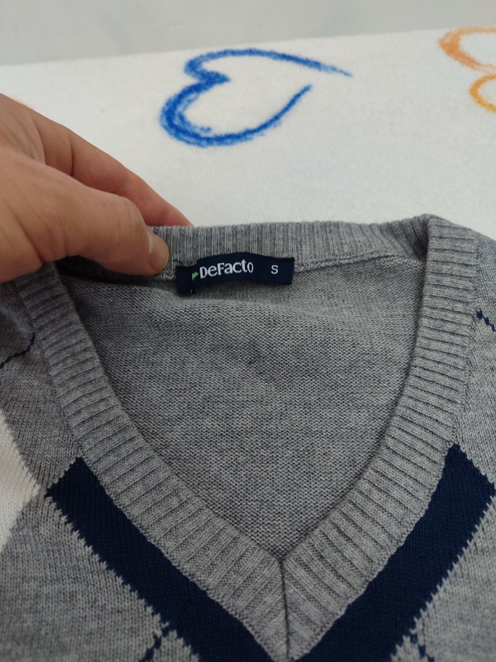 Gri Erkek Kazak - Görsel 2