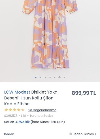 LCWKİKİ KADIN ELBİSE