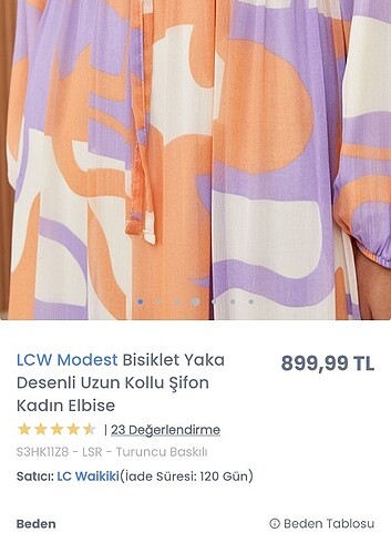 xl Beden LCWKİKİ KADIN ELBİSE