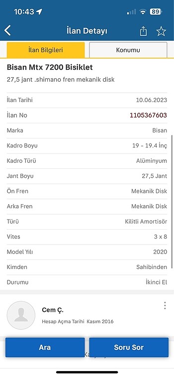 Diğer Bisan Mtx 7200