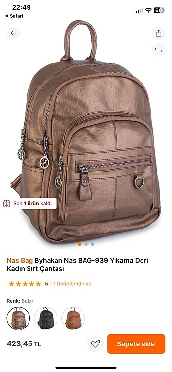 Mango Nas bag sırt çantası