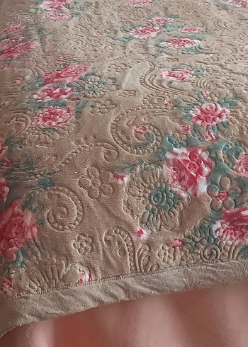 Pastel Pembe Desenli Yatak Örtüsü - Görsel 8