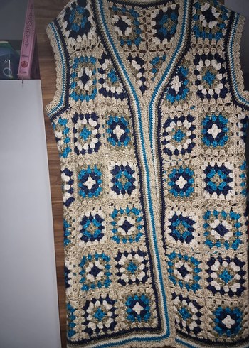 Gri çok renkli desenli battaniye - Görsel 2