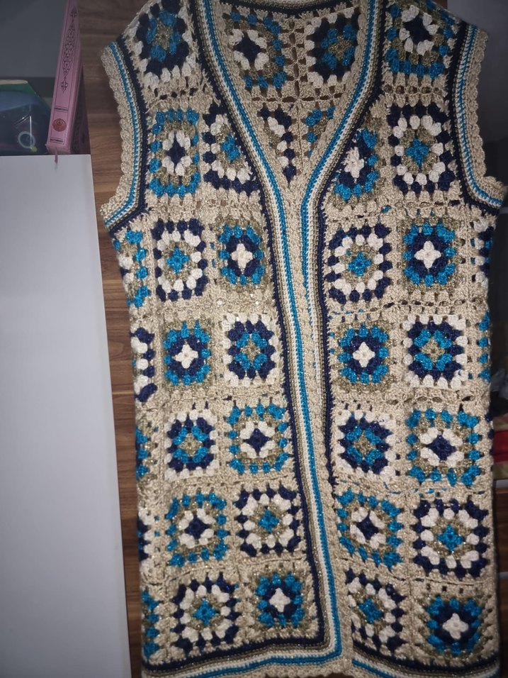 Gri çok renkli desenli battaniye - Görsel 2