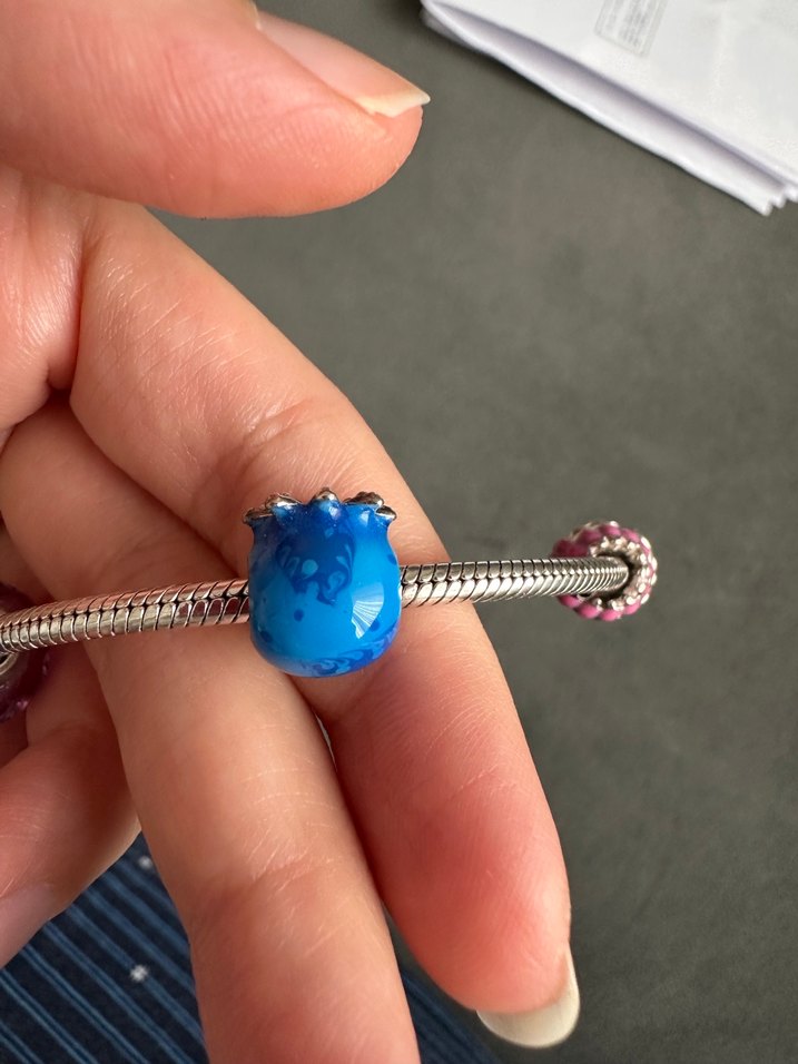 Pandora Mavi Boncuklu Ahtapot Charm - Görsel 5