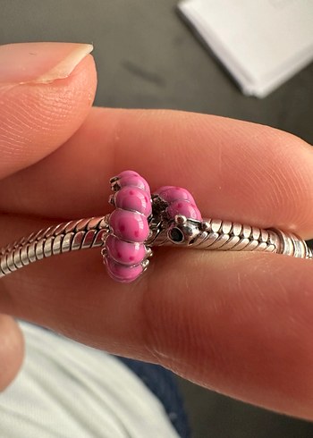 Pandora Pembe Sarmal Tırtıl Charm - Görsel 3