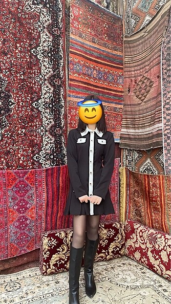 Raisa Vanessa muadil yakalı mini elbise