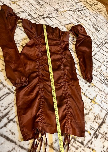 Drapeli Straplez Mini Elbise - Görsel 3