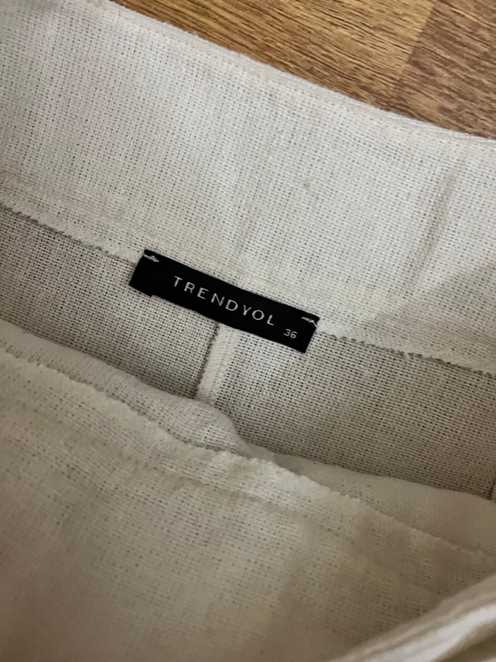 Keten Kumaşlı Bohem Mini Şort - Görsel 2