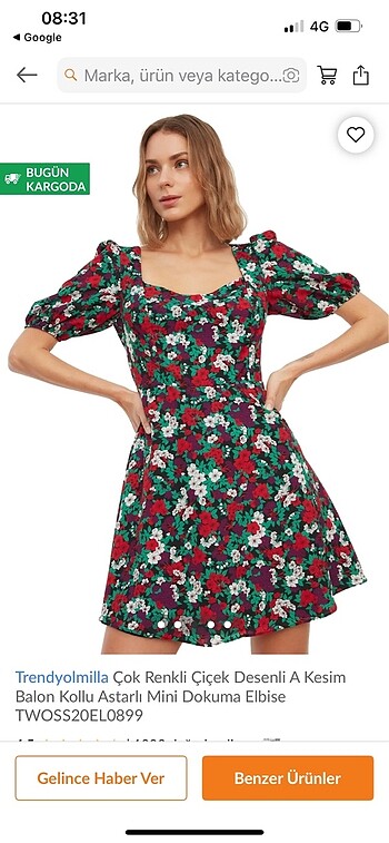 Tredyol 36mini elbise