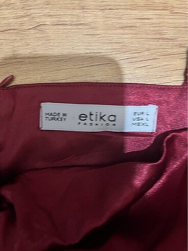 l Beden bordo Renk Saten abiye mini elbise L beden
