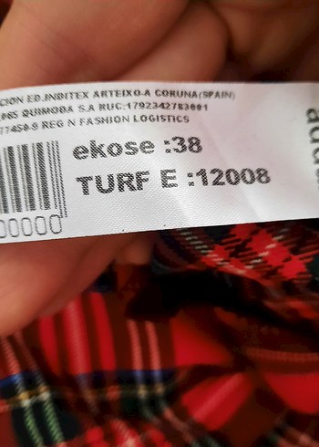 38 Beden Kırmızı Ekose Pilili Midi Etek