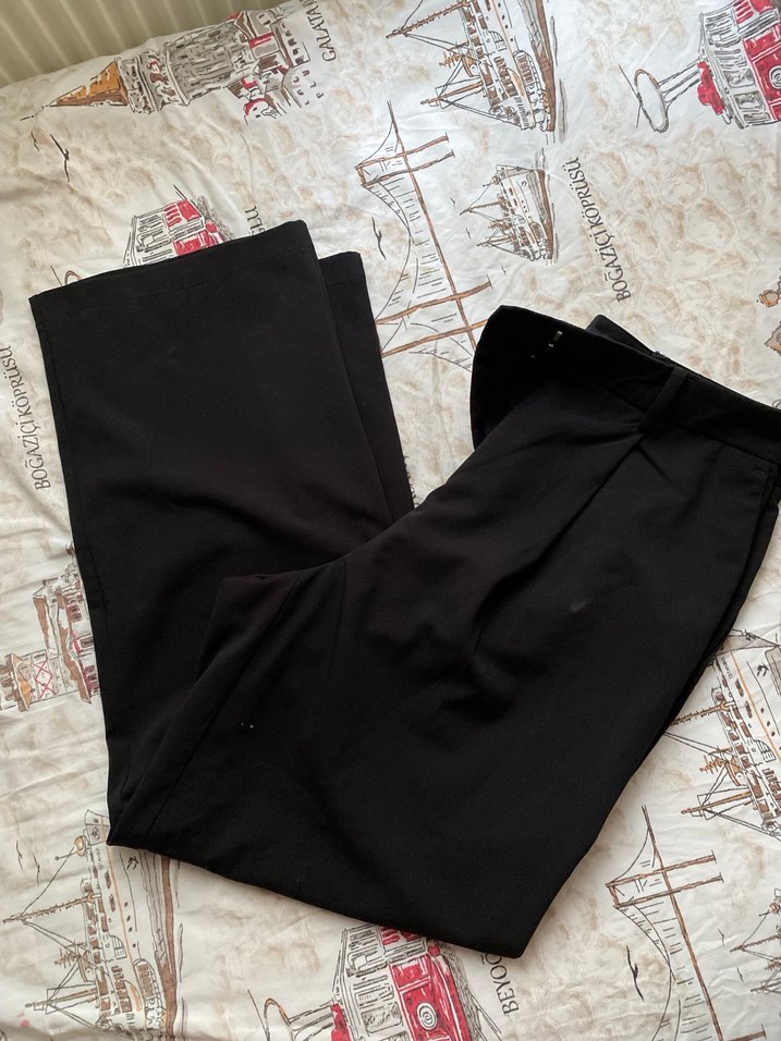 Siyah Kadın Kumaş Pantolon - Görsel 2