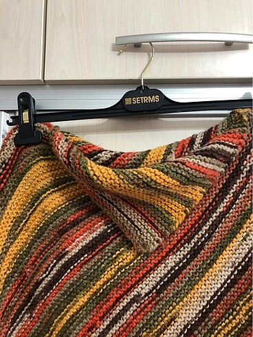 Mango Tasarım örgü kadın panço pelerin standart beden