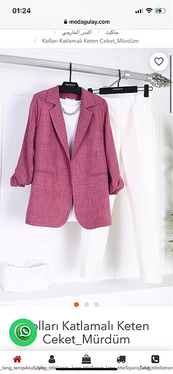 Tesettür mürdüm kadın blazer ceket s beden
