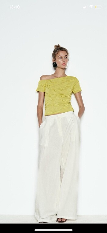Asimetrik triko crop