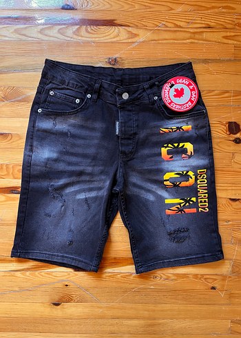 DSquared2 Erkek Siyah Baskili Kisa Kot Sort