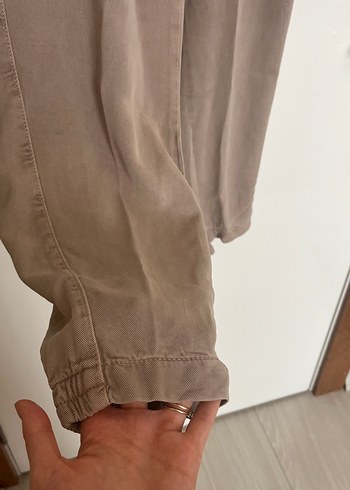 m Beden Kadın Gri tensel Salaş uzun Kumaş Pantolon