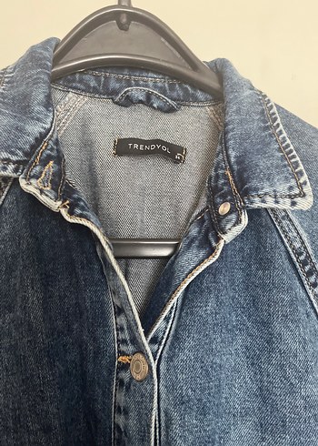 Trendyol & Milla Kadın Lacivert Denim Ceket Midi Boy