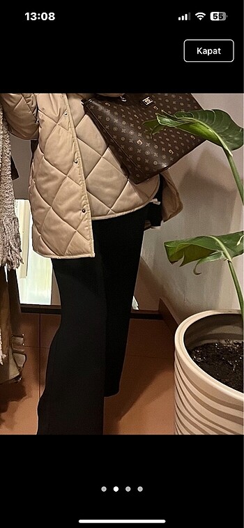 Zara Kapitone bej mont