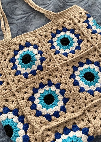 El örmesi nazar boncuk çanta - Görsel 4