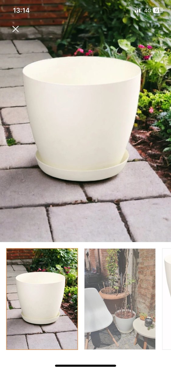 Beyaz 22 lt saksı - Görsel 2