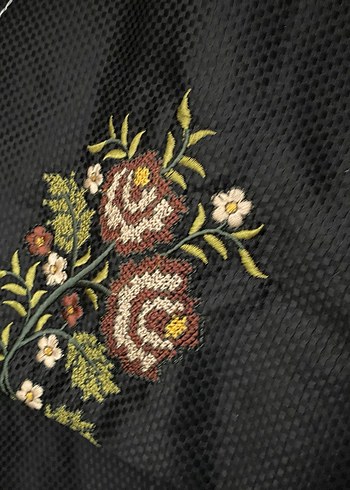 Nakışlı Siyah seccade - Görsel 3