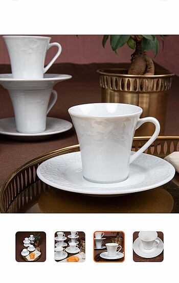 Güral Porselen 6 kişilik kahve fincanı