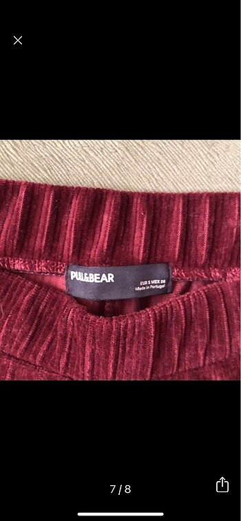 s Beden bordo Renk Pull and bear pantolon