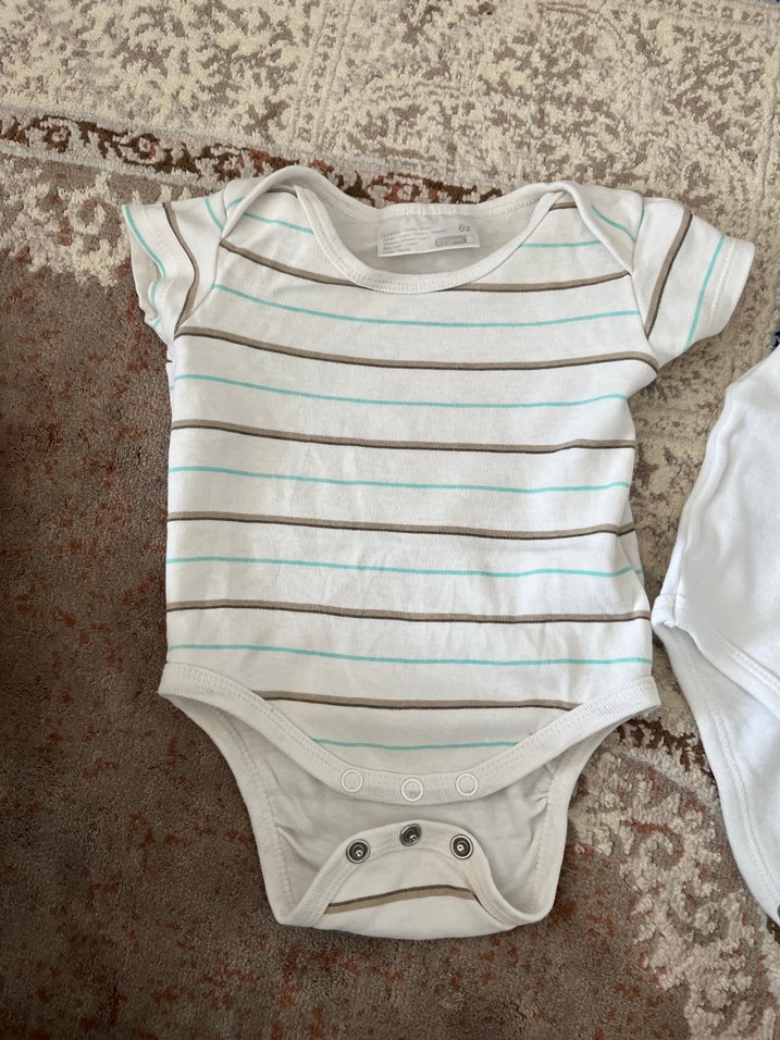 Bebek Erkek Çizgili Kısa Kollu Body - Görsel 2