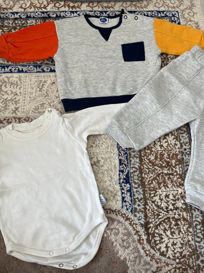 Beyaz Uzun Kollu Bebek Body - Görsel 2