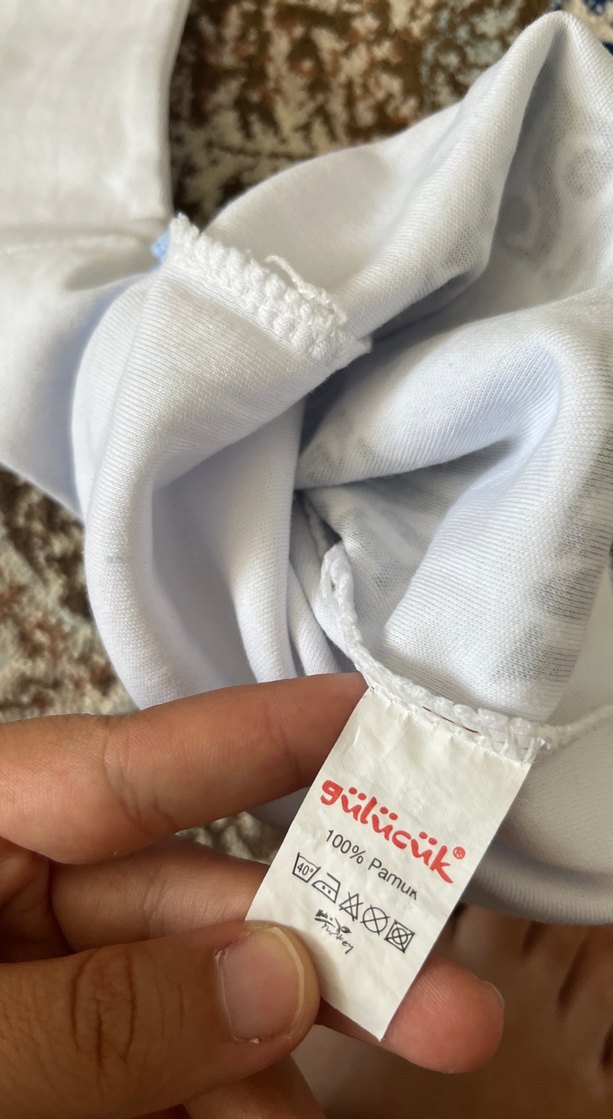 Baskılı Kahverengi Gri Bebek Önlüğü - Görsel 5