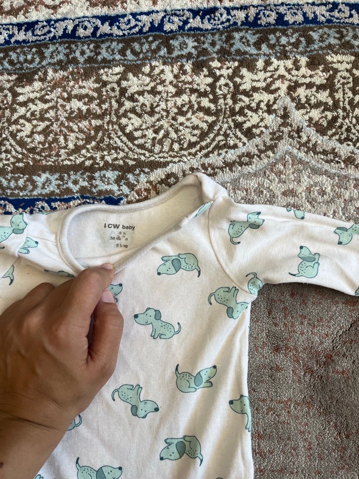 Uzun Kollu Beyaz Bebek Çıtçıtlı Body - Görsel 2