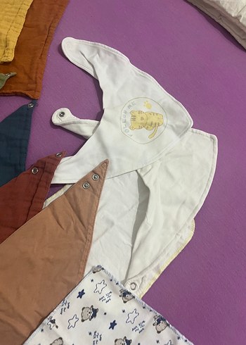 Çok Renkli Bebek Önlüğü Seti 10 adet - Görsel 3