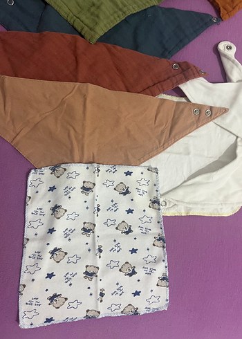 Çok Renkli Bebek Önlüğü Seti 10 adet - Görsel 2