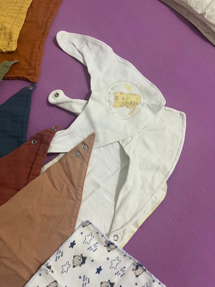 Çok Renkli Bebek Önlüğü Seti 10 adet - Görsel 3