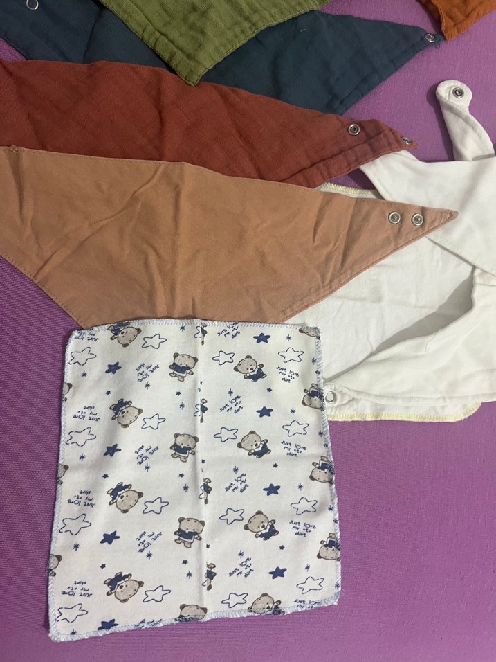 Çok Renkli Bebek Önlüğü Seti 10 adet - Görsel 2