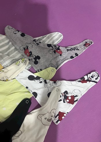 Renkli Nakışlı Bebek Önlükleri 9 adet - Görsel 6