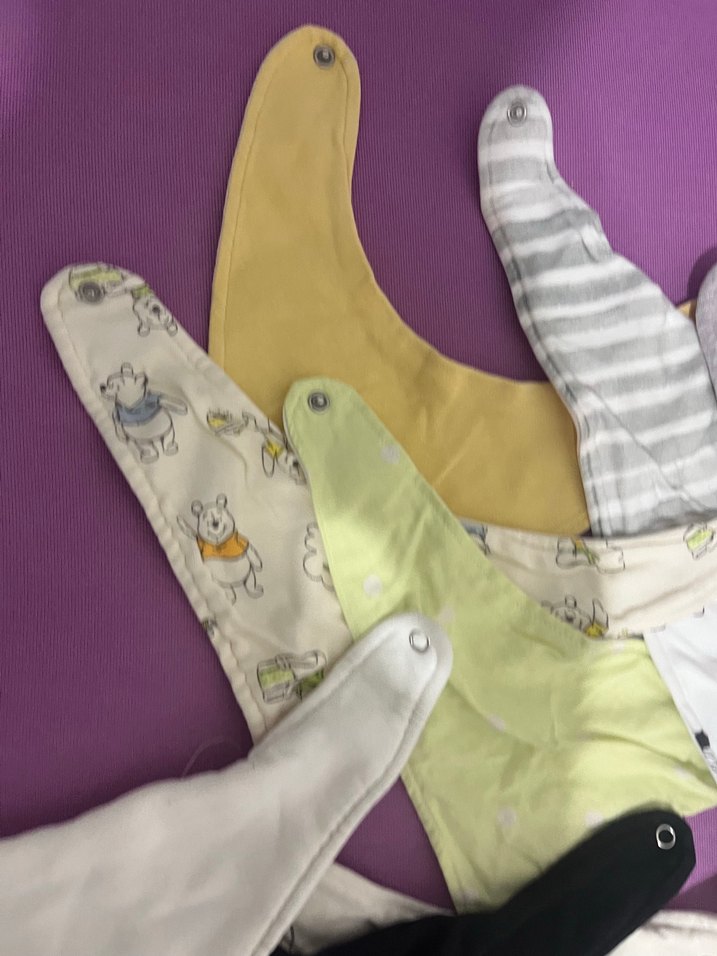 Renkli Nakışlı Bebek Önlükleri 9 adet - Görsel 4