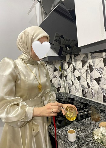 Drapeli Altın Renk Kadın Vücut Zincir - Görsel 2