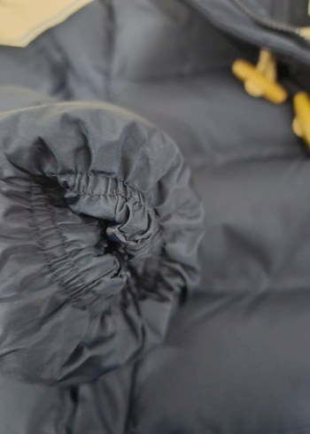 Koyu Mavi Kadın Kışlık Kapüşonlu Mont - Görsel 4