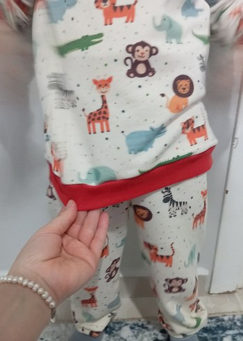 Çocuklar için Baskılı Sıcak Pijama Takımı - Görsel 5