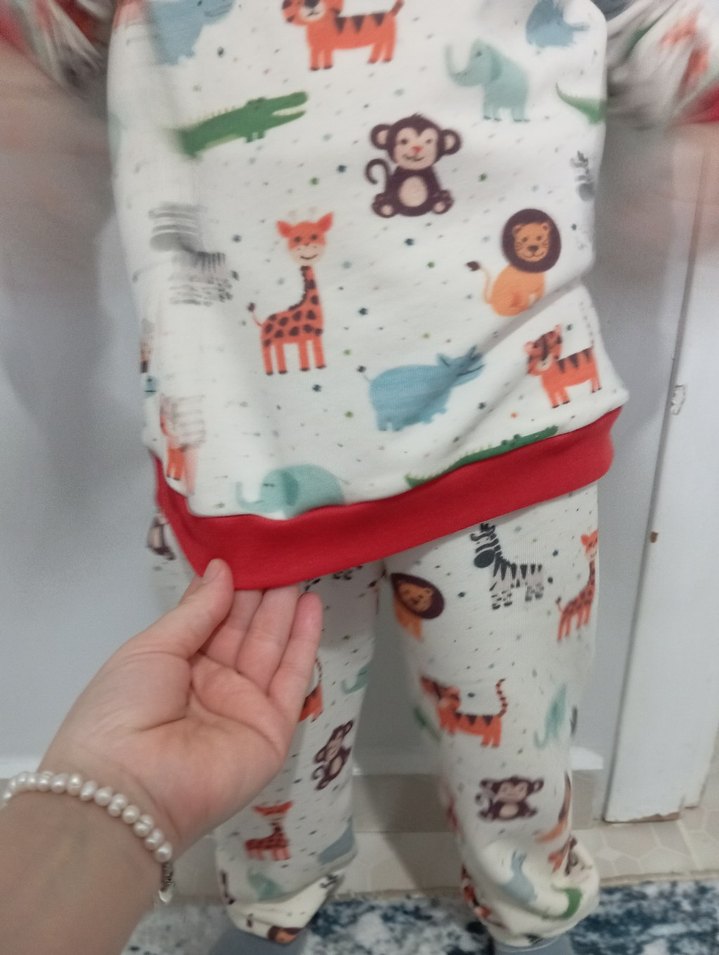 Çocuklar için Baskılı Sıcak Pijama Takımı - Görsel 5