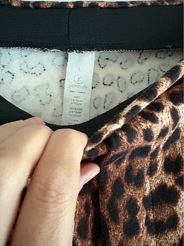 l Beden Leopar pantolon